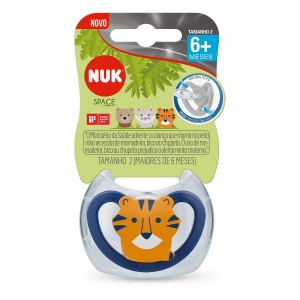 NUK CHUPETA SPACE SILICONE AZUL 6+MESES TAMANHO 2 x 1