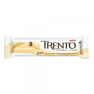 TRENTO CHOCOLATE WAFER DARK BRANCO RECHEADO COM CHOCOLATE MEIO AMARGO 32 G x 1