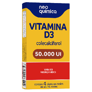 Vitamina D3 50.000 UI Neo Química Caixa 4 Cápsulas