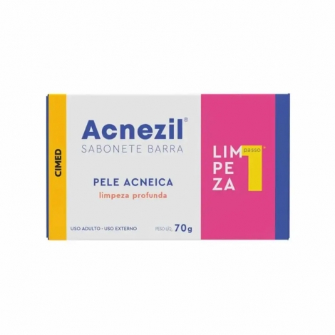 Sabonete Barra Limpeza Profunda Pele Acneica Acnezil Caixa 70g