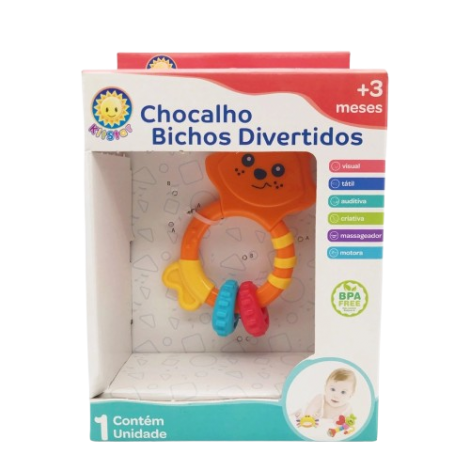 KITSTAR CHOCALHO PLASTICO DIVERTIDO +3MESES 01 - A009458