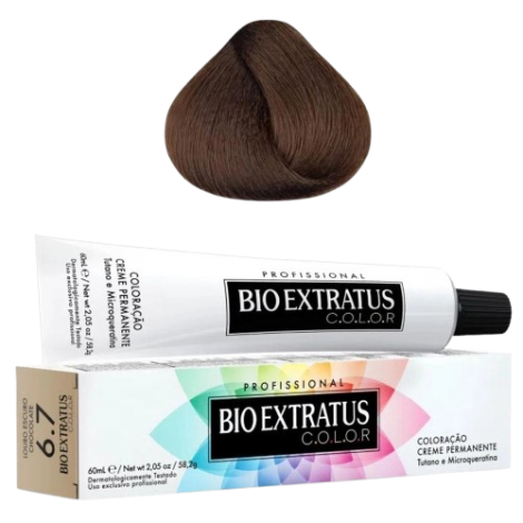 BIO EXTRATUS COLOR CREME PERMANENTE 6.7 LOURO ESC CHOCOL - A010280
