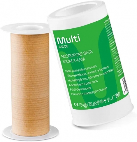 MULTILASER MICROPORE MER 10X4.5CM BEGE FITA ADE ROL X 1UN