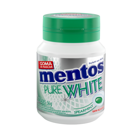 MENTOS PURE WHITE 56G POTE