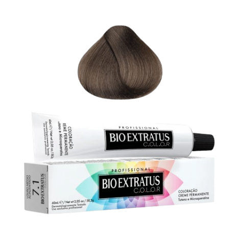BIO EXTRATUS COLOR CREME PERMANENTE 7.1 LOURO MED ACZENTD - A010283