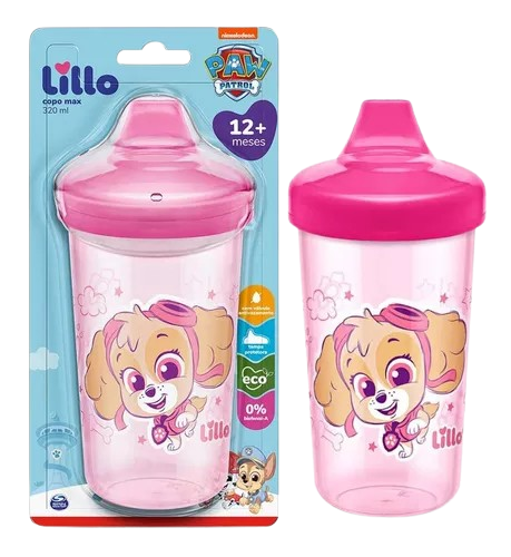 LILLO COPO ANTIVAZ PATRULHA CANINA 320ML ROSA 01 - A009598
