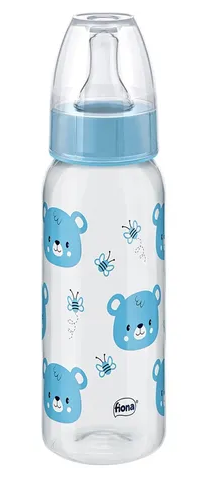 Mamadeira Fiona Bico Universal Desenhos Azul 240ml