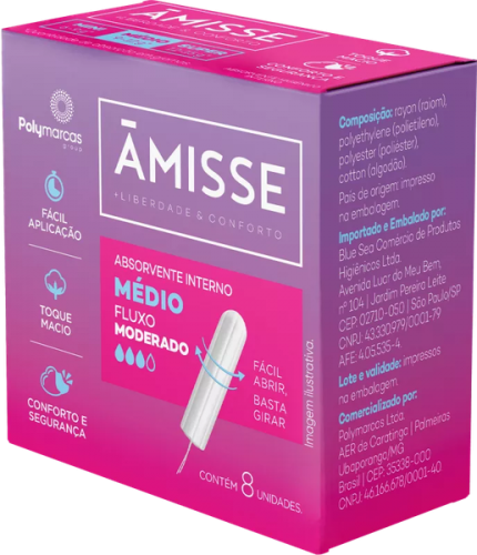 ABSORVENTE INTERNO AMISSE C/8 MEDIO