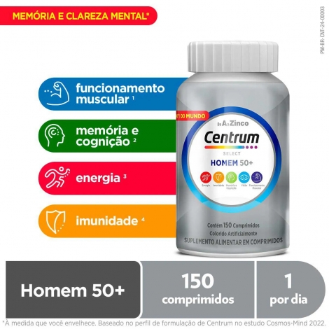 CENTRUM SELECT HOMEM 50+ C/150 (LIB)