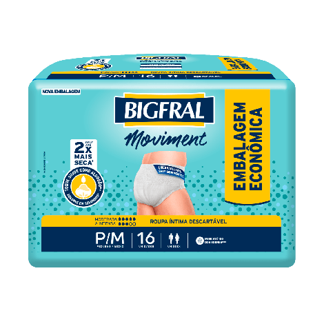 BIGFRAL FR MOVIMENT ROUPA INTIMA P/M C/16 - A007668