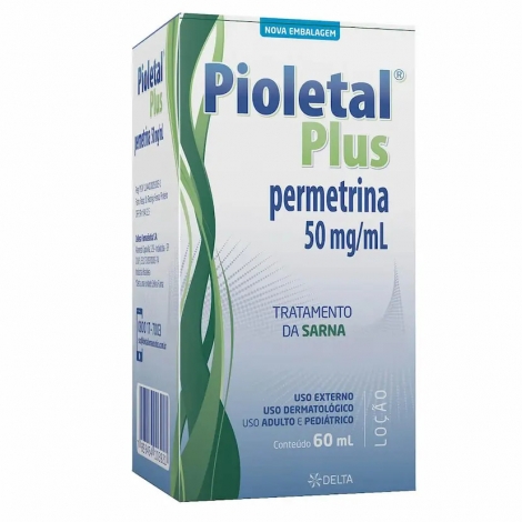 Tratamento de Sarna Pioletal Plus 50mg 60ml