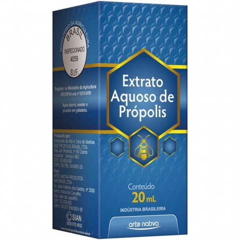 EXTRATO DE PROPOLIS AGUOSO 20 ML- ARTE NATIVA - A009300